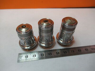 LOT SPENCER OBJECTIVE 10X 43X 97X MICROSCOPE PART OPTICS AS PICTURED AO #P4-A-23