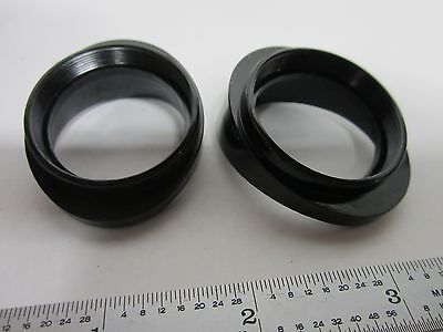 MICROSCOPE PART  PAIR EYEPIECES GUARDS AS IS OPTICS BIN#R2-43