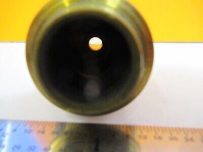 ANTIQUE VERY RARE BRASS OBJECTIVE UNKNOWN MICROSCOPE PART AS PICTURED &7B-B-39