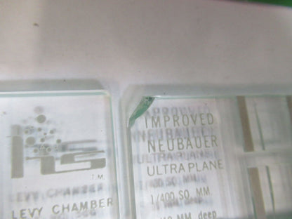 LEVY CHAMBER HEMACYTOMETER NEUBAUER SLIDE MICROSCOPE PART AS PICTURED &Z6-A-110