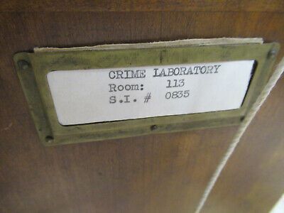 ANTIQUE BAUSCH LOMB EMPTY WOOD CABINET MICROSCOPE PARTS CRIME AS PICTURED &TB-5