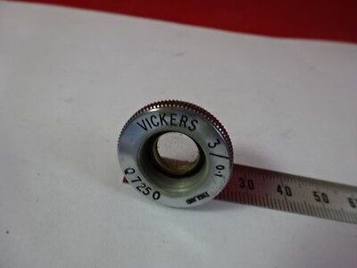 VICKERS ENGLAND UK OBJECTIVE 3X OPTICS MICROSCOPE PART AS PICTURED #5-A-51