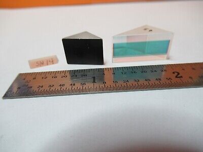 LOT 3 EA MINI PRISMS OPTICAL GLASS MIL SPEC LASER OPTICS AS PICTURED &W8-A-35