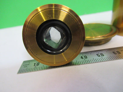 ANTIQUE BRASS UK POLARIZER OPTICS MICROSCOPE PART AS PICTURED &R2-B-27