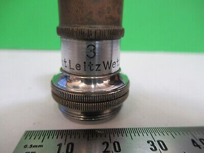 ANTIQUE BRASS ERNST LEITZ OBJECTIVE MICROSCOPE PART OPTICS AS PICTURED &z9-a-103