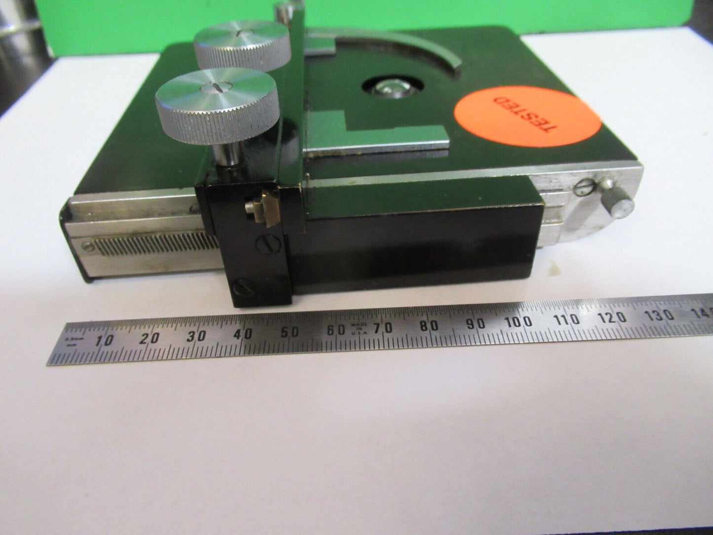 ANTIQUE BAUSCH LOMB STAGE XY TABLE MICROSCOPE PART AS PICTURED W9-B-52