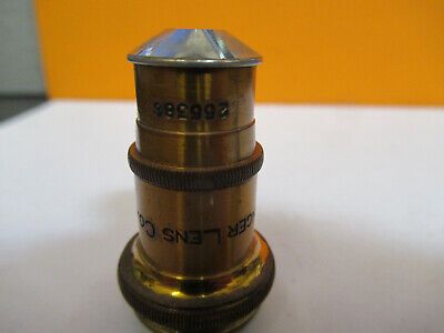 ANTIQUE BRASS SPENCER OBJECTIVE 44X LENS MICROSCOPE PART AS PICTURED &8Y-A-126