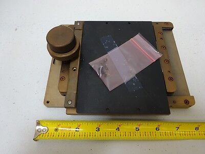 MICROSCOPE PART NIKON STAGE TABLE MICROMETER WYKO [rusty] AS IS  BIN#K3-98