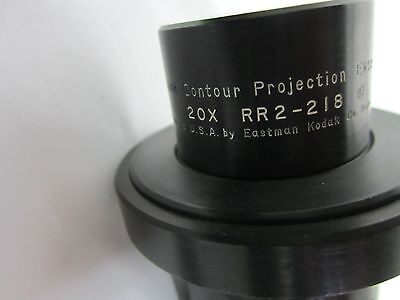 MICROSCOPE PART LENS KODAK 20X CONTOUR PROJECTION OPTICS AS IS ?? BIN#G2-06