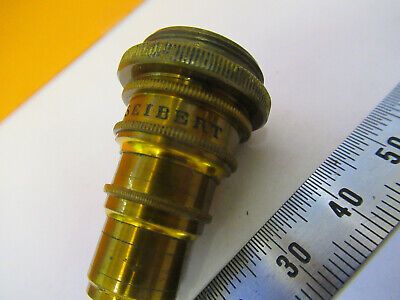 ANTIQUE BRASS SEIBERT "V" LENS OBJECTIVE MICROSCOPE PART AS PICTURED P9-A-59