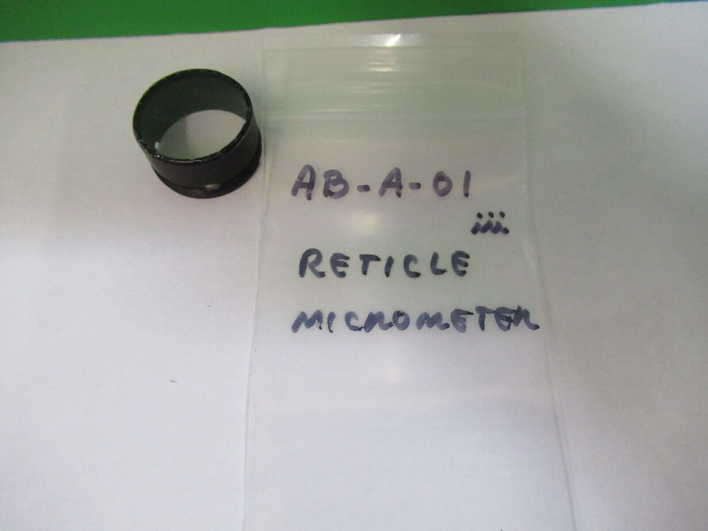 RETICLE MICROMETER for OCULAR MICROSCOPE OPTICS AS PICTURED &ab-a-01