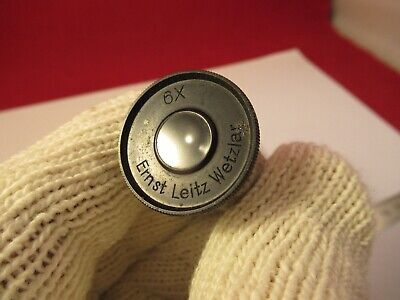 ANTIQUE ERNST LEITZ 6X OPTIC EYEPIECE GERMANY MICROSCOPE PART &FT-4-05B