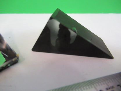 LOT 2 EA GLASS PRISM ZEISS needs coating MICROSCOPE PART AS PICTURED #R7-B-66