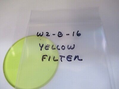 OPTICAL YELLOW GLASS FILTER OPTICS AS PICTURED &W2-B-16