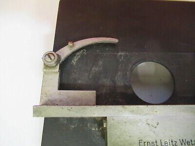 ANTIQUE LEITZ WETZLAR GERMANY STAGE X-Y MICROSCOPE PART AS PICTURED &B1-B-12