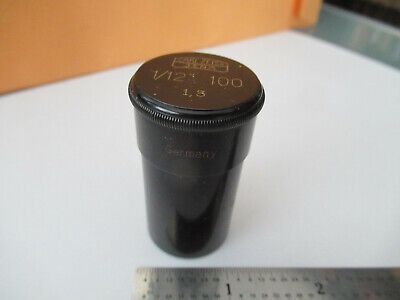 CARL ZEISS EMPTY OBJECTIVE CAN 1/12" 100  MICROSCOPE PART AS PICTURED #F2-A-42