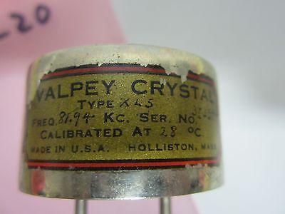 VALPEY QUARTZ CRYSTAL FREQUENCY CONTROL RADIO  BIN#E2-20