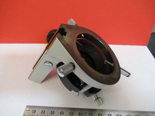 CARL ZEISS GERMANY STANDARD CONDENSER HOLDER MICROSCOPE PART AS PICTURED Q2-86