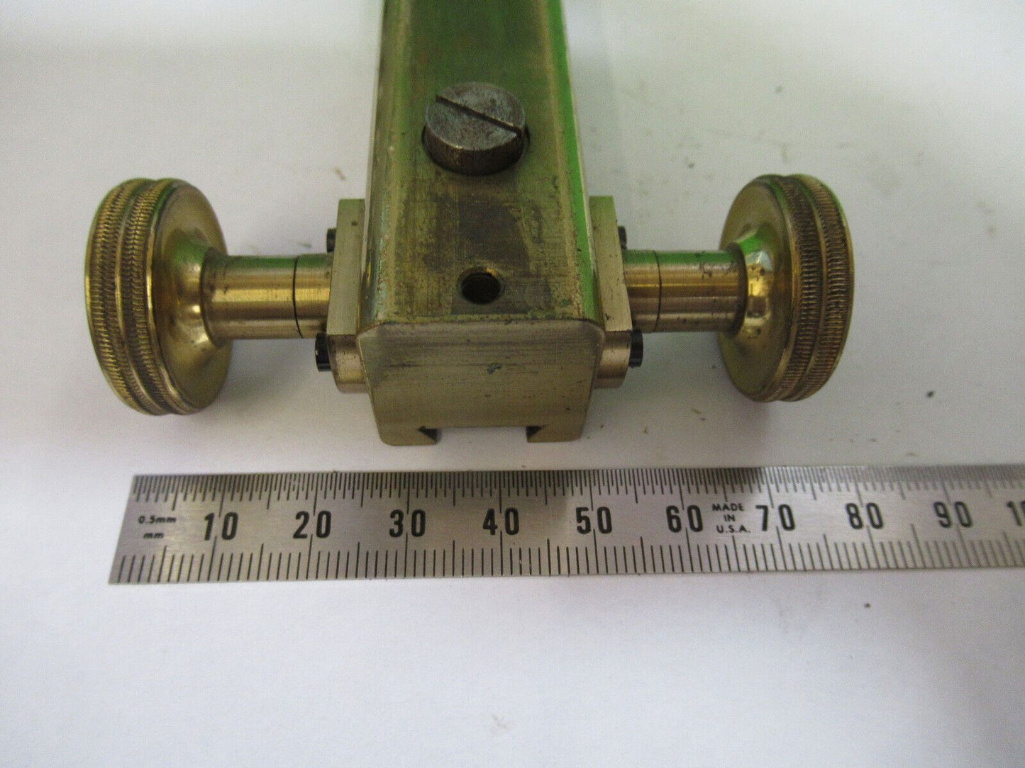 ANTIQUE MICROSCOPE PART LEITZ GERMANY BRASS GROSS STAGE  AS PICTURED &Z9-A-190