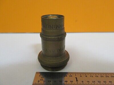 ANTIQUE BRASS SPENCER INCOMPLETE OBJECTIVE MICROSCOPE PART AS PICTURED &7B-B-29