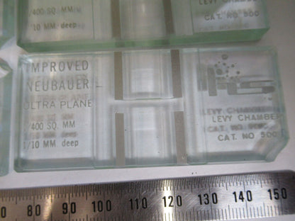 LEVY CHAMBER HEMACYTOMETER NEUBAUER SLIDE MICROSCOPE PART AS PICTURED &Z6-A-110