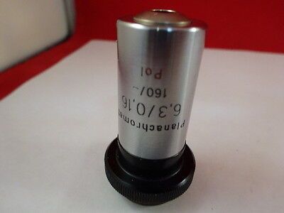 MICROSCOPE PART ZEISS GERMANY POLARIZER OBJECTIVE 6.3X POL OPTICS AS IS #T2-B-02