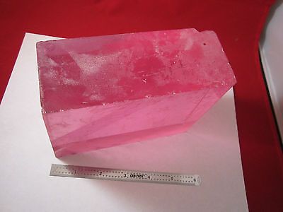 OPTICAL GLASS PINK BLOCK HEAVY OPTICS NEODYMIUM DOPED LASER  BIN-OPT