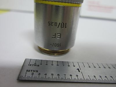 MICROSCOPE PART LEITZ GERMANY OBJECTIVE EF 10X OPTICS AS IS BIN#Q3-06