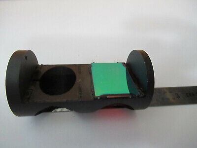 UNKNOWN MOUNTED BEAM SPLITTER + RED FILTER  OPTICS AS PICTURED &F2-A-56