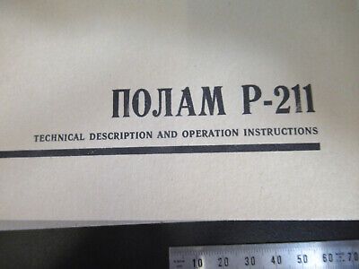 ORIGINAL POLAM P-211 RUSSIAN BOOKLET LOMO MICROSCOPE PART AS PICTURED Q9-A-61