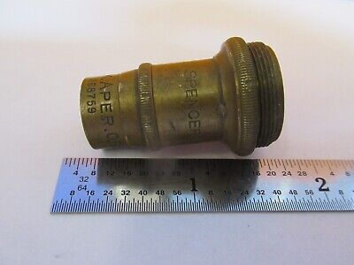 ANTIQUE BRASS SPENCER INCOMPLETE OBJECTIVE MICROSCOPE PART AS PICTURED &7B-B-29