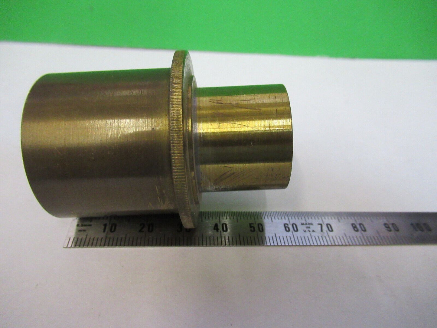 ANTIQUE BRASS EYEPIECE ADAPTER ENGLAND MICROSCOPE PART AS PICTURED &R6-A-16