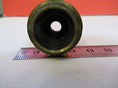 ANTIQUE BRASS LENS OPTICS OBJECTIVE MICROSCOPE PART LONDON AS PICTURED &87-FT-41