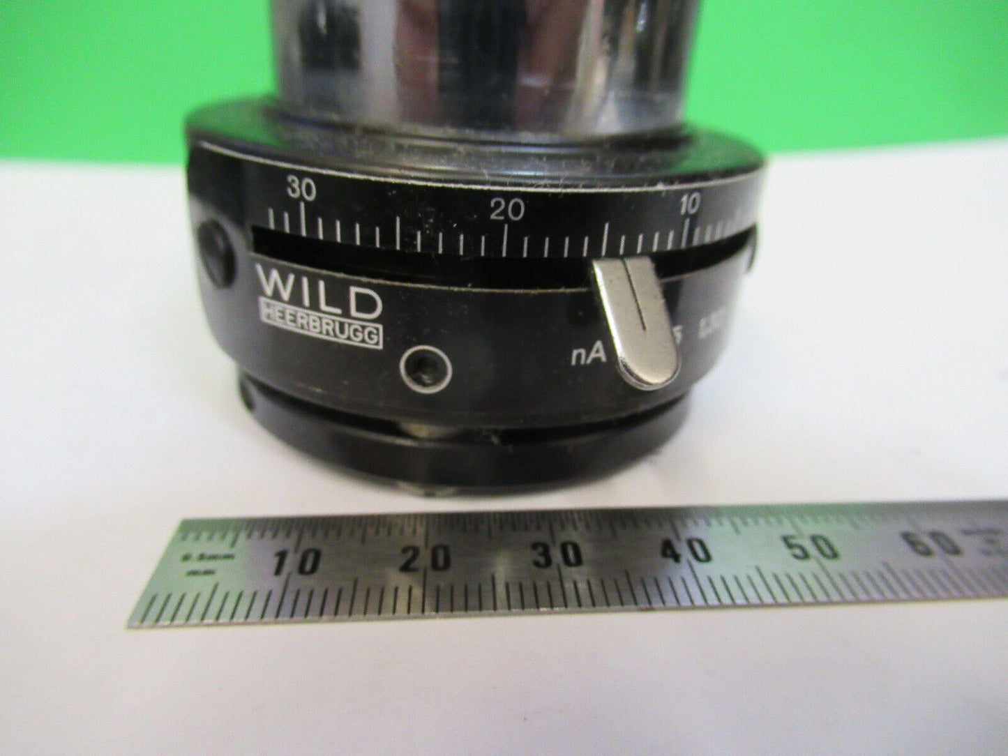 WILD SWISS M20 CONDENSER + IRIS ASSEMBLY MICROSCOPE PART AS PICTURED R8-A-63