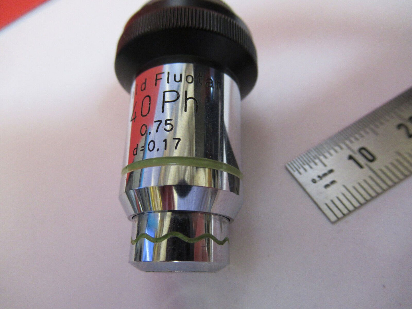 WILD SWISS OBJECTIVE PHASE 40X LENS PH FLUOTAR MICROSCOPE PART OPTICS Y6-B-34