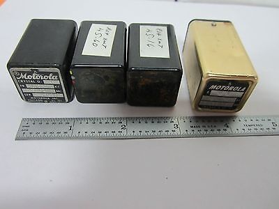 LOT 4 EA MOTOROLA QUARTZ CRYSTAL FREQUENCY CONTROL RADIO AS IS BIN#K6-08