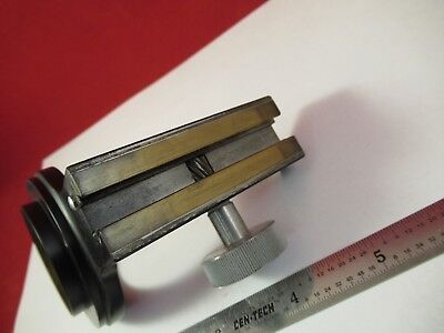 ZEISS WINKEL GERMANY BRASS CONDENSER HOLDER MICROSCOPE PART &92-A-27