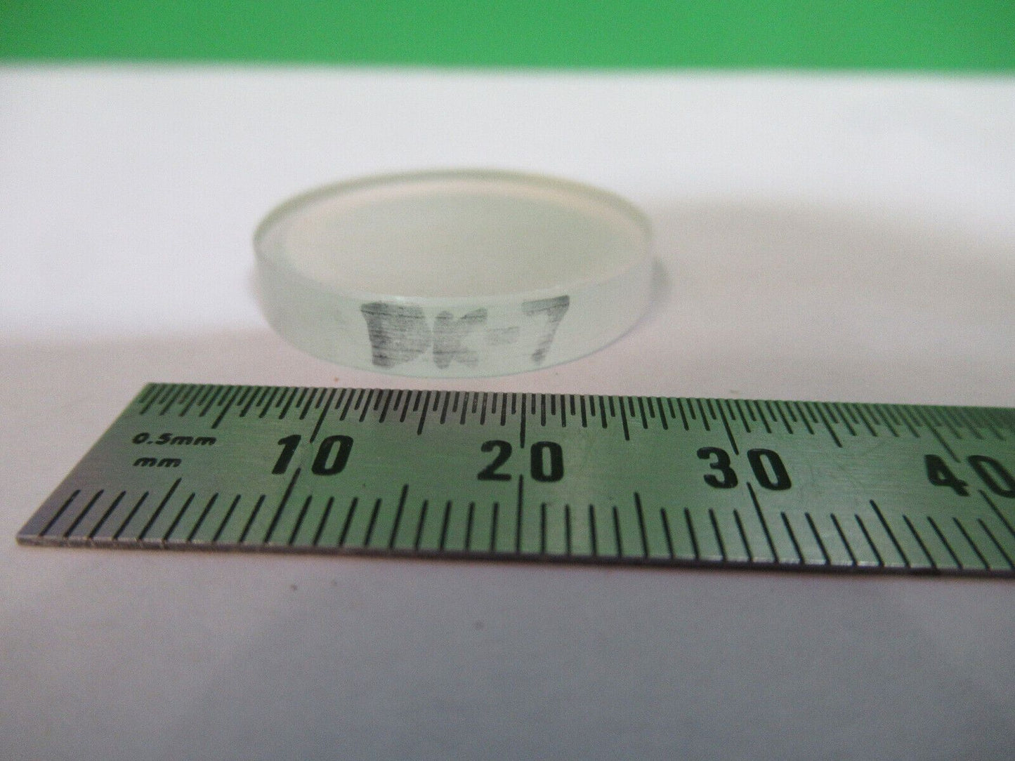 OPTICAL FLAT BK7 GLASS COATED LENS OPTICS AS PICTURED Z5-C-34