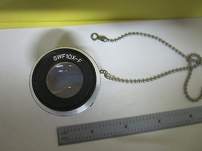 MICROSCOPE PART EYEPIECE JAPAN SWF 10X-F + CHAIN OPTICS BIN#34-T-11