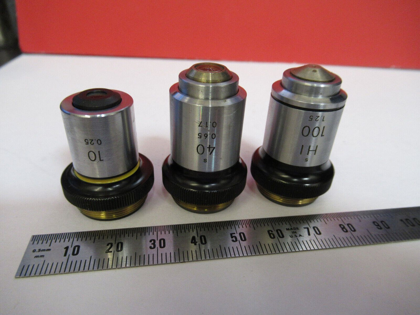 LOT OBJECTIVES LENSES NIKON JAPAN OPTICS MICROSCOPE PART AS PICTURED y7-b-23