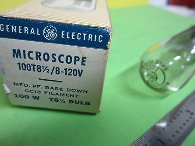 LAMP GE GENERAL ELECTRIC MICROSCOPE 100T 81/2 120V 100W T8  BULB OPTICS BIN#C1