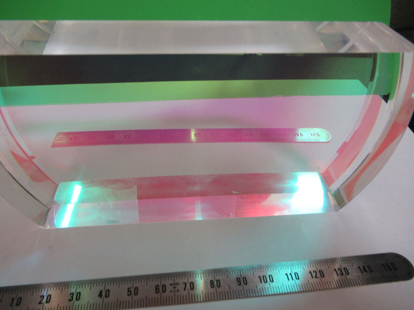 OPTICAL FLAT GLASS THICK FUSED SILICA COATED LASER OPTICS AS PICTURED #H9-A-34