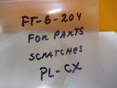 FOR PARTS OPTICAL LENS PLANO CONVEX GLASS [scratches] AS PICTURED &FT-6-204