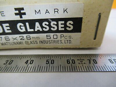 VINTAGE 1960's GLASS SLIDE MATSUNAMI BOX MICROSCOPE PART AS PICTURED #P6-A-28