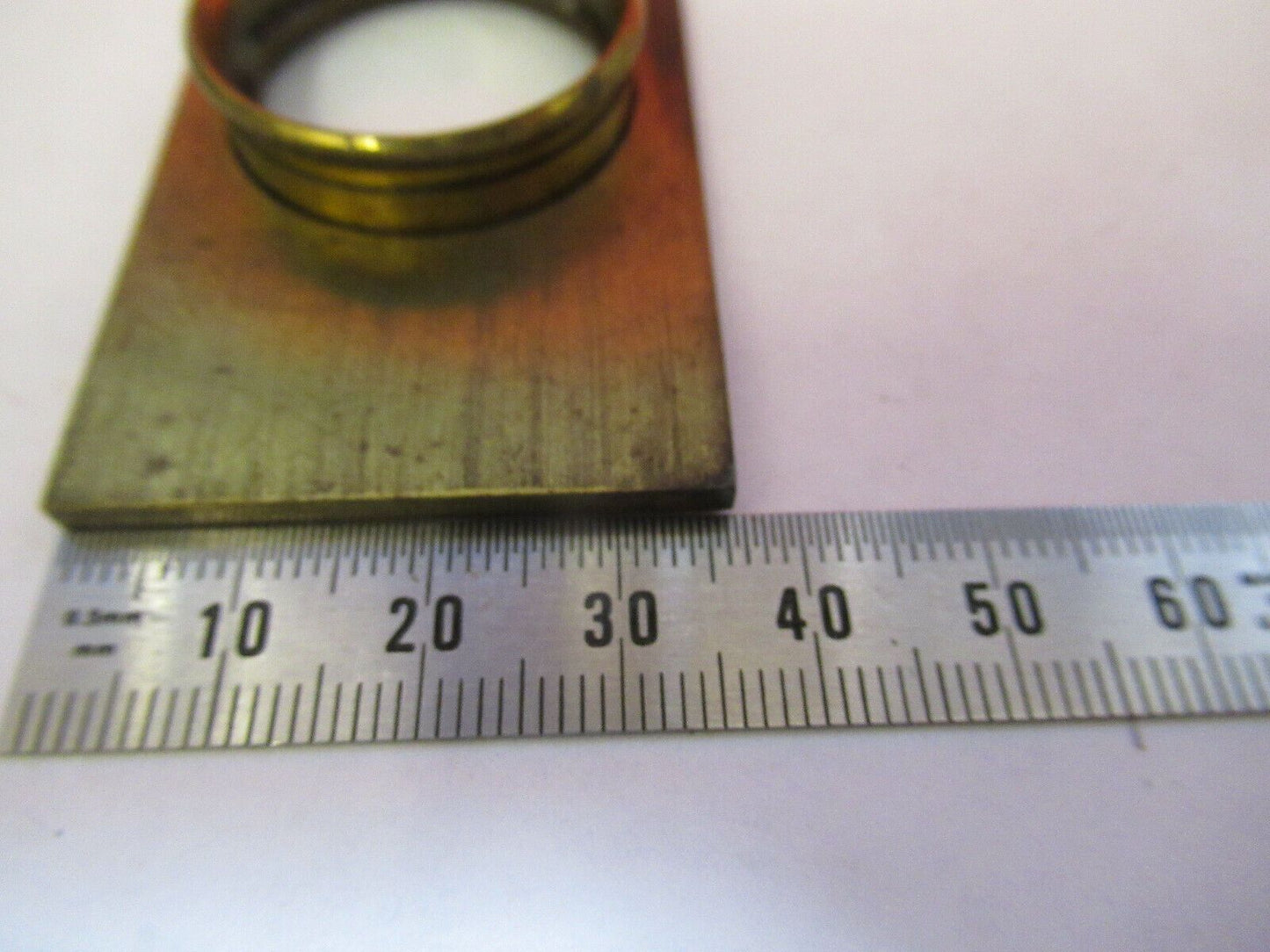 ANTIQUE BRASS WATSON UK STAGE LENS OPTICS MICROSCOPE PART AS PICTURED &Q3-B-43