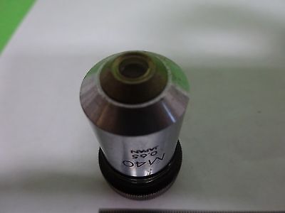 MICROSCOPE PART OBJECTIVE OLYMPUS M40 40X [fair] OPTICS AS IS BIN#Y6-E-13