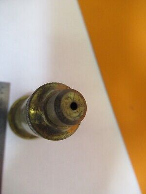 ANTIQUE JAPAN RARE BRASS OBJECTIVE UNKNOWN MICROSCOPE PART AS PICTURED &7B-B-41