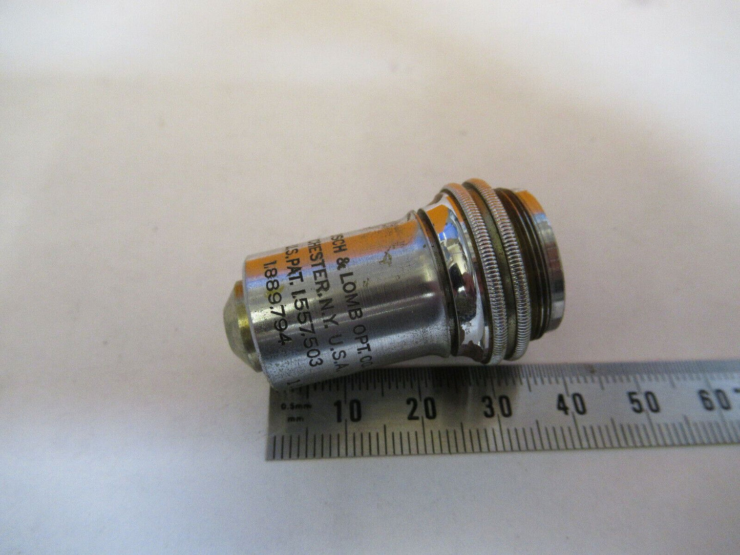 ANTIQUE BAUSCH LOMB 43X LENS OBJECTIVE MICROSCOPE PART AS PICTURED &P9-A-28