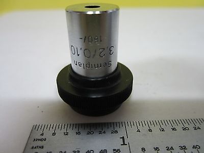 MICROSCOPE PART OBJECTIVE AUS JEAN GERMANY 3.2X OPTICS AS IS BIN#U1-32