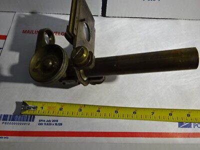 ANTIQUE 1880's BRASS MATTHEWS LONDON FRAME TABLE MICROSCOPE PART AS IS &96-02